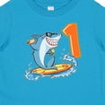 thumbnail image 4 of Inktastic First Birthday Surfing Shark with Hot Dog and Ice Cream Boys or Girls Baby T-Shirt, 4 of 5