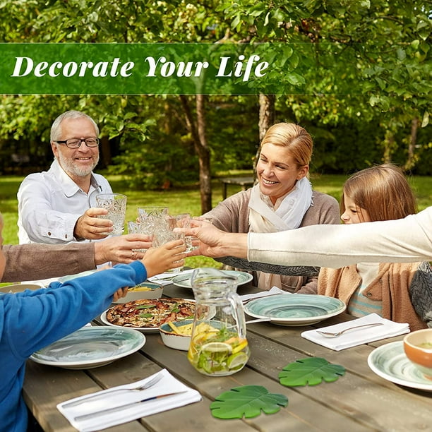 Palm Leaves Drink Coasters Tropical Leaves Coasters Monstera