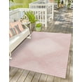 thumbnail image 2 of Unique Loom Outdoor Modern Collection Area Rug - Tambor (7' 10" x 10' Rectangle Pink/Ivory), 2 of 10