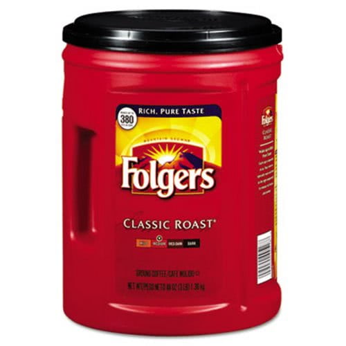 Folgers Classic Roast Ground Coffee, Medium Roast Coffee, 48 Oz Canister