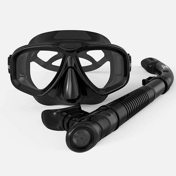 Snorkel Mask Set, Anti Fog 180 Degree Seaview,Easy Breathing and Professional Snorkeling Gear,Wide-Angle Field of View,Very Suitable for Diving Enthusiasts