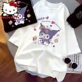 thumbnail image 6 of Sanrio Kawaii Anime Kuromi Cartoon Harajuku Short Sleeve T-Shirt Women Fashion Summer Loose Casual Top Y2k Girl Japan Streetwear, 6 of 25