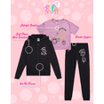 thumbnail image 4 of ELLA IN PINK Girls Sweatsuit Set - 3 Piece Fleece Hoodie Graphic Tees and Jogger Sweatpants (7-16), 4 of 7