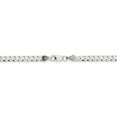 thumbnail image 3 of 925 Sterling Silver 4.5mm Flat Curb Chain; 30 inch; Lobster Clasp; for Adults and Teens; for Women and Men, 3 of 4