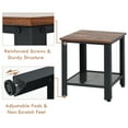 thumbnail image 6 of Yardi Yard Industrial End Table 2-Tier Side Table-Black, Side Table, Chairside Table Narrow End Table for Bedroom Living Room Kitchen, 6 of 9