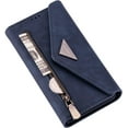 thumbnail image 3 of Wallet Case for Samsung Galaxy S22+ Plus (Not S22), Crossbody Neck Strap Lanyard Purse Handbag Shoulder Strap Cover with ID Card Holder Phone Case for Samsung Galaxy S22 Plus XK Blue, 3 of 7