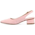 thumbnail image 3 of Journee Womens Sylvia Sling Back Covered Block Heel Pumps, Widths Available, 3 of 9