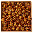 thumbnail image 1 of De Cuentas De Madera Para El Día De Acción De Gracias De Halloween, Cuentas De Madera Para Navidad De Otoño, Cuentas De Tela Escocesa De Búfalo De 16Mm, Cuentas De Madera Rústicas 100 Piezas Moyic HA042071-04, 1 of 6