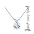 thumbnail image 3 of Platinum Round 4-Prong Solitaire Moissanite Pendant Necklace (1 1/4ct TGW, 7mm, G-H Color) 16 to 18-inch by Diamond Wish, 3 of 4