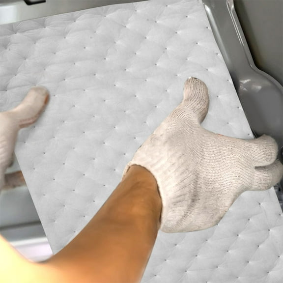 SOPOTUTU 2PCS Car Sound Deadening Material White Cotton Soundproof Insulation for Automotive Interior Doors