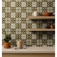 thumbnail image 4 of S4sassy Removable Geometric Mosaic Tile Waterproof Wall Wrap, Textured Finish Ornate Motif Wallcover, Green Contact Paper for Backsplash, Kitchen, Self Adhesive Vinyl Wallpaper Roll- Green-25"x240", 4 of 8