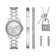 thumbnail image 1 of SET de reloj plateado Folio FMDFL2055 con pulseras aretes y collar para dama, 1 of 3