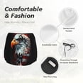 thumbnail image 4 of Pofeuu USA Bald Eagle Print Women's Athletic Shorts Running Workout Shorts Tummy Control Quick Dry Gym Shorts with Pockets Double layer sports shorts-, 4 of 7