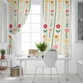 thumbnail image 5 of Green Spring Floral Blackout Curtains for Bedroom, Colorful Summer Flowers Vintage Botanical Thermal Insulated Kitchen Drapes with Grommets, Light Blocking Window Treatment, 2 Panels 52" x 84", 5 of 7