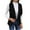 Black, variant on BiZtdJrK Womens Fuzzy Fleece Vest Fall Winter Warm Sleeveless Sherpa Vest Jacket Solid Color Casual Lapel Waistcoat 50 Percent off Sales Today Blue M