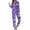 A290 Purple, variant on FASHOFT Womens Halloween Pajamas Set Pumpkin Ghost Print Silk Satin Long Sleeve Button Down Shirts Matching Pants Set Cute Comfy Pjs Black L