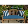 thumbnail image 2 of Casual Cushion Stripe Sunbrella® Fabric 1-Piece Outdoor Throw Pillow, 18"W x 18"L, Maxim Regatta, 2 of 4