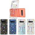 thumbnail image 3 of Wild Flower Garden Pattern Clear Design Transparent Plastic Hard Back Case with TPU Bumper Protective Case Cover for Samsung Galaxy S10, 3 of 7