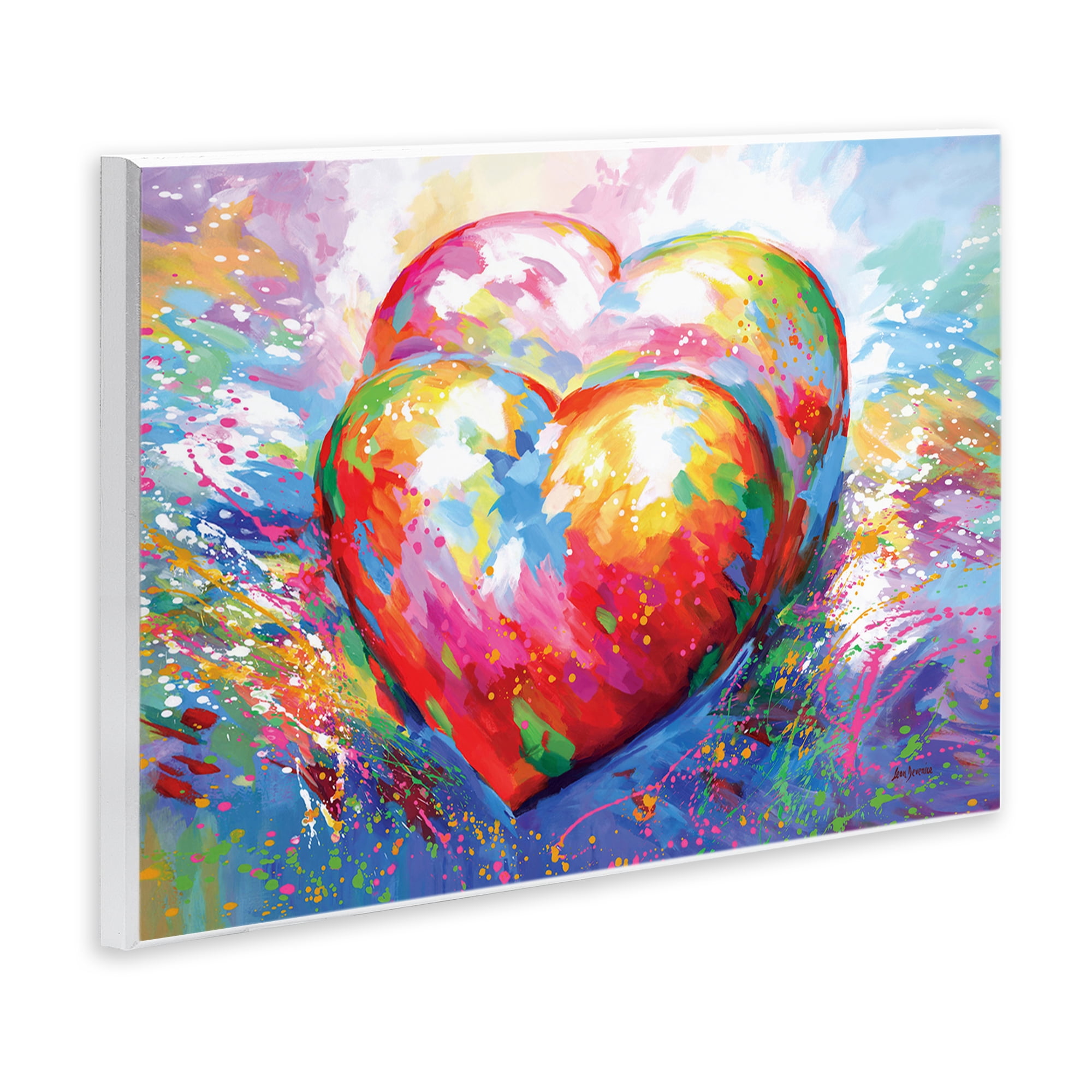 Stupell Industries Forever In My Heart Abstraction Abstract Painting Unframed Art Print Wall Art, 15 x 10