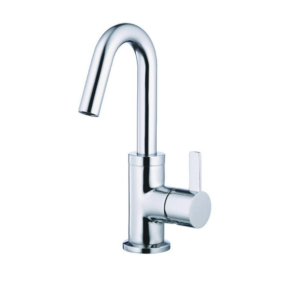 Danze Amalfi One-Handle Lavatory Faucet Single Hole Mount with 50/50 Touch Down Drain & Optional Deck Plate Included 1.2 GPM Chrome