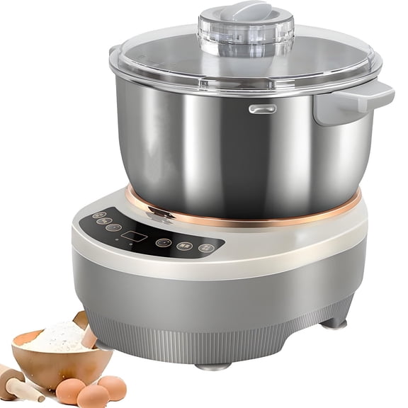 Stainless Steel Dough Maker,Portable Flour Kneading Mixer ,Microcomputer Timing, Front Touch Panel, With Fermentation At 25-38°C,for Home Baking