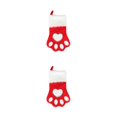 thumbnail image 1 of Inteprter Calcetín navideño de pelo largo con garra de perro, calcetines navideños, bolsa de regalo, adornos navideños para árbol, adornos navideños Type1 NO1 Inteprter CBP102014, 1 of 5