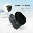 thumbnail image 6 of DREAM PAIRS Kids Boys Girls Waterproof Mid Calf Snow Boots Outdoor Insulated Winter Warm Duck Boots Black/Green Size 4, 6 of 7