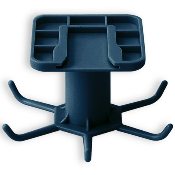 Autoadhesivo punzón libre con 6 ganchos Bolsa de corbatas 360 grados Gancho giratorio Perchas multiusos Multiustey Rack Estante de casa azul Methold HA011768-02