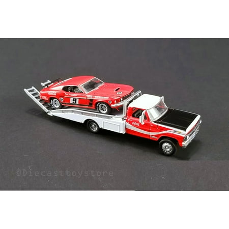1969 Ford 302 - ACME 1:64 DDA COLLECTIBLES - ALLAN MOFFAT'S #9 1969 BOSS 302 TRANS AM MUSTANG WITH FORD F-350 RAMP TRUCK 51139
