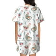 thumbnail image 3 of Bixox Women's Funny Chicken Printed Pajama Set 2 Piece Lounge Set Top and Shorts Soft Pajamas, Shorts with Pockets, 3 of 7