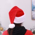 thumbnail image 3 of leyfeng Gorro de Navidad, gorro de Papá Noel, gorro de decoración de vacaciones de Navidad para adultos, gorro de Navidad de terciopelo unisex extra, 3 of 6