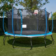 Bounce Pro 14ft Trampoline With Enclosure Combo & Basketball System