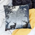 thumbnail image 2 of BANET Throw Pillow Cushion Cover, Forest Design Abstract Woods North American Wild Animals , Decorative Square Accent Pillow Case 18x18in, 2 of 5