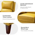 thumbnail image 2 of Leather Recliner Chair Set of 2 with Adjustable Backrest & Footrest for Bedroom, Yellow, 2 of 10