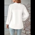 thumbnail image 4 of Blusa de Larga con Cuello en V para Mujer, Elegante, Informal, con Pompones, Estilo Primaveral. XXL, 4 of 10
