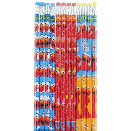 Sesame Street Birthday Party Favors Party Favors Sesame Street Elmo Character Authentic Licensed 24 Wood Pencils Pack⦠()