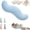 Blue, variant on Cooling Body Pillow for Side Sleepers, Curved Cooling Pillow for Adults, Removable Washable Cover, Memory Foam Full Body Support Long Pillow for Back,Knees,Legs & Relaxing Sleep