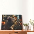 thumbnail image 4 of Balery Pug Wearing Sunglasses Flowers Pattern Canvas Decorative Picture – 30x40in Premium Wall Art, Modern Canvas Print for Home Decor（Horizontal）, 4 of 6