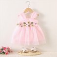 thumbnail image 2 of KPOPLK Baby Girls Spaghetti Strap Dress Toddler Summer Dresses Kids Beach Casual Sundresses with Pockets for 6M-4 Years(2-3 Years,Light Pink), 2 of 4