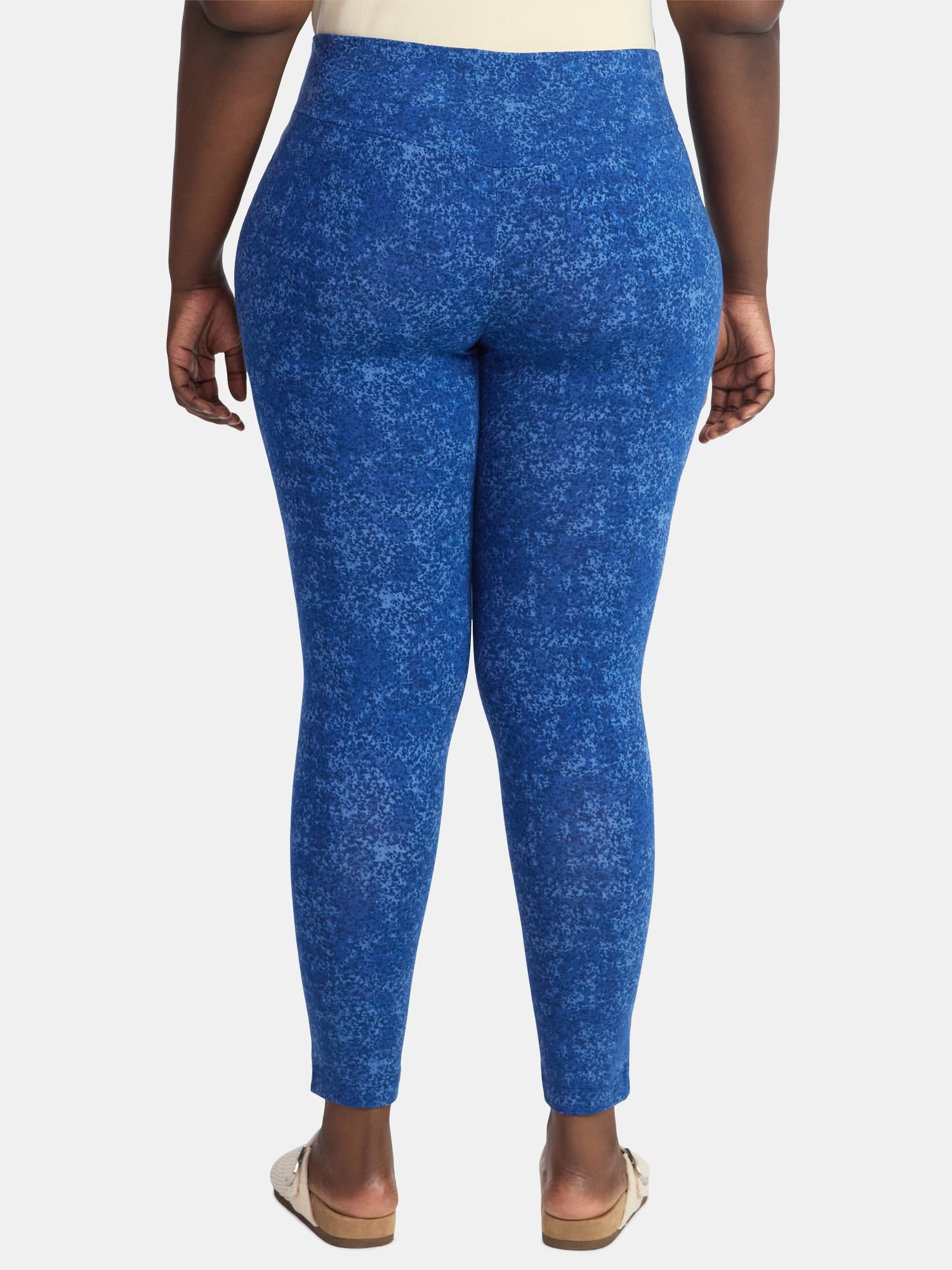Terra & Sky Women's Plus High Waist Ankle Length Leggings, 27" Inseam, Sizes 0X-5X
