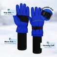 thumbnail image 4 of Cooraby 2 Pack Long Kids Winter Ski Gloves Waterproof Warm Snow Gloves Thick Unisex Mitten Gloves for Girls Boys, 4 of 7