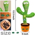 thumbnail image 5 of Talking Cactus Toy for Toddlers 1-3 - Plush Speech Therapy Toy that Repeats What You Say with socks set, 5 of 5