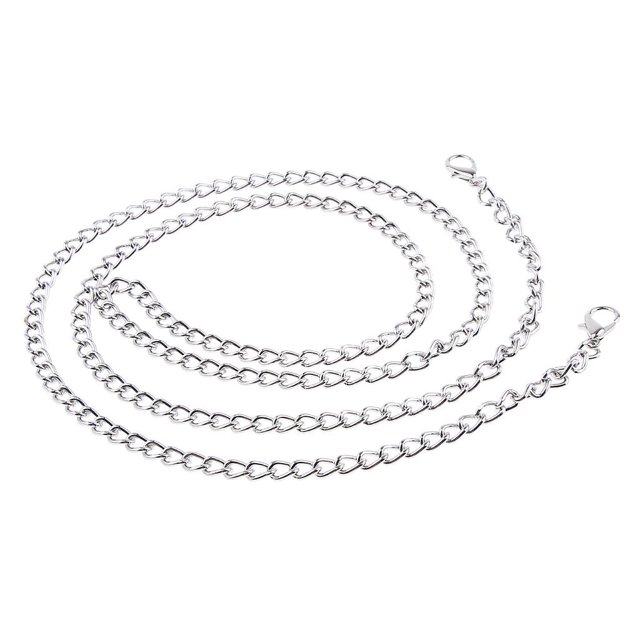 Correa de cadena de monedero de metal Yuyangstore Plata