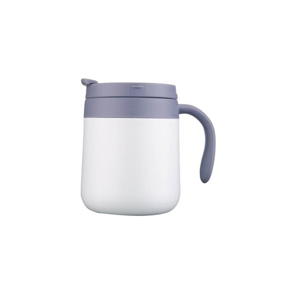 Injueey Frasco al vacío taza de café de acero inoxidable portátil hogar Camping senderismo viaje interior exterior botella de agua aislada taza Juegos de servir café y té Blanco 350ml Injueey HA071847-02
