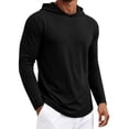 thumbnail image 5 of Turilly Hoodies Mens Solid Color Zip Up Hooded Top Soft Casual Fast Drying Long Sleeve Shirt, 5 of 5