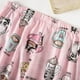 thumbnail image 3 of Gibobby Conjunto de pijama para mujer, camisetas para dormir con pantalones capri, conjuntos de pijama con estampados informales y divertidos (Rosa, XL), 3 of 4