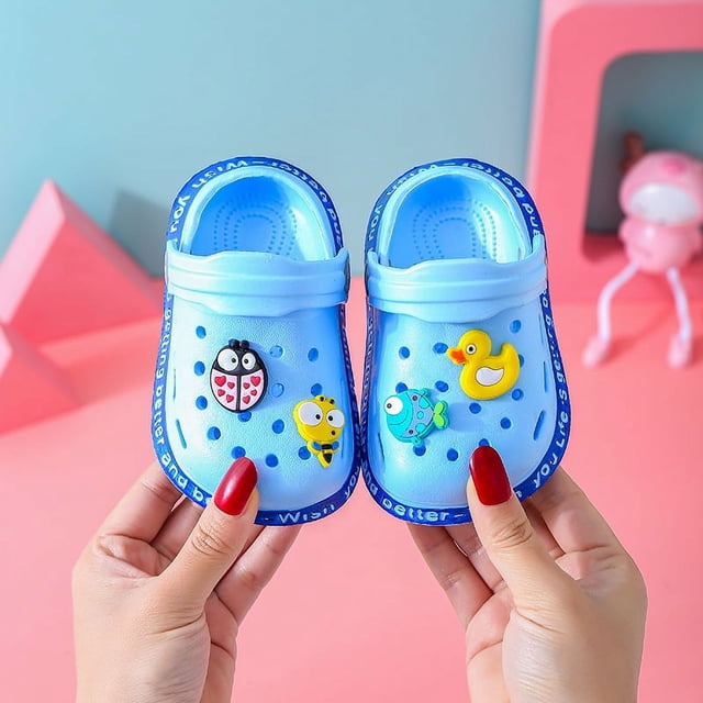 Sandalias de verano para bebé, para hombre, niño pequeño, dibujos animados, 1-3 años, 2 niñas, zapatos con punta cerrada, sandalias de playa para bebé antideslizantes con suela suave