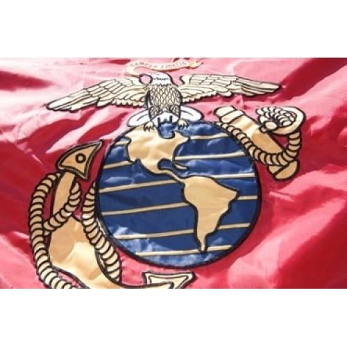 United States Marine Corps Double Sided Embroidered USA 3X5 Flag Rough Tex® 150D 
