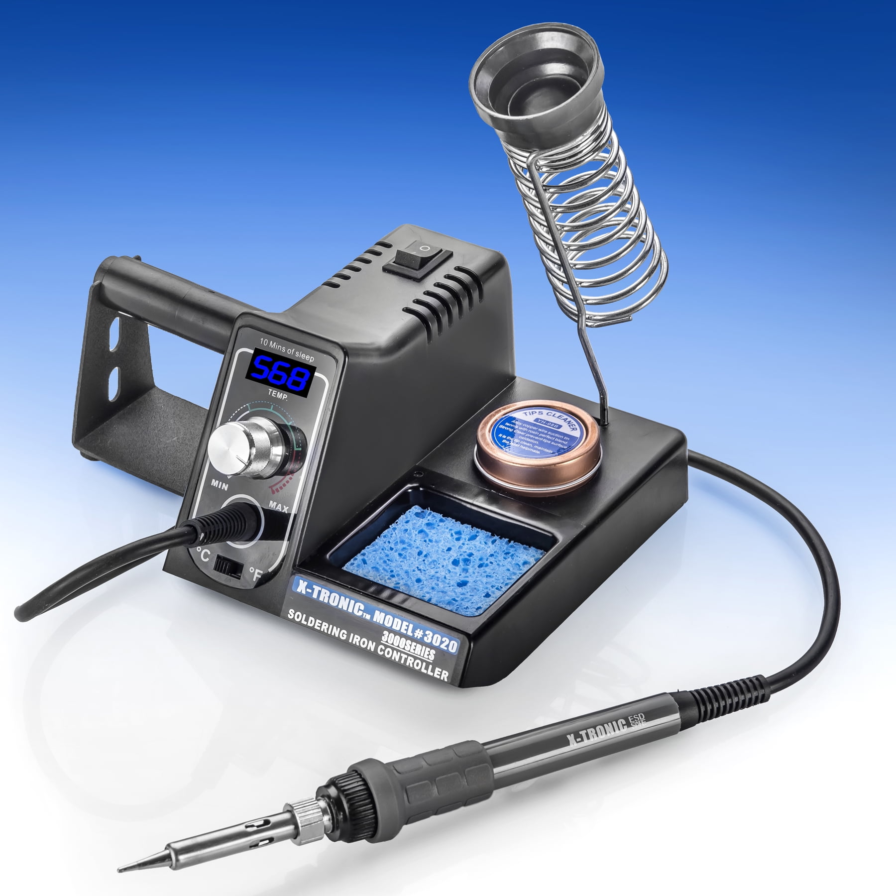 X-Tronic Model #3020-XTS Digital LED Display 75 Watt Soldering Station 10 Minute Sleep... by X-Tronic International, Inc.