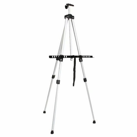 63'' Tall Display Easel Stand, Aluminum Metal Tripod Art Easel , Extra Sturdy for Table-Top/Floor Painting, Drawing and Display with